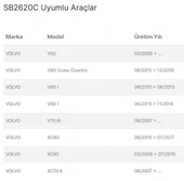 Silbak Silecek Süpürge Takımı Muz / Volvo C30 - S40 - S60 - S80 - V50 - V60 - V70 - XC60 - XC70 - TOGG SB2620C - 4