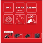 Attlas Attlas Pro Atbl 18 AG-502C 20 V 5 Ah Çift Akülü Taşlama Makinesi - 2