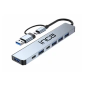Inca IUTP-7T USB 3.0 + 4x USB 2.0 100W Çoklayıcı Çevirici - 1