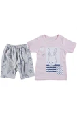 Kız Çocuk Tavşan Desenli Taytlı Takım - 1