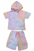 Kız Çocuk Batik Desenli Şortlu Takım - 1
