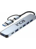 Inca IUTP-7T USB 3.0 + 4x USB 2.0 100W Çoklayıcı Çevirici - 4