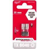 Milwaukee Milwaukee Tx BO40 25 mm Shockwave Bits Uç - 2'li Paket thumbnail 1