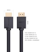 UGREEN UHD 4K Yüksek Hızlı Ethernet ve HDMI Kablosu, 15 Metre, 10111 thumbnail 11