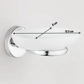 Krom Duvar Tipi Sabunluk Banyo Tuvalet Mutfak İçin Şık Metal Modern ve Dayanıklı Tasarım Aksesuar - 6