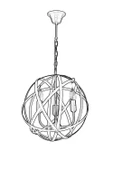 AVONNI AV-4183-3BSY Siyah Boyal? Avize E14 Metal 36cm - 2