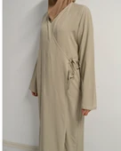 Kruvaze Yandan Bağlamalı Namaz Elbisesi – %100 Viskon- Rahat Kalıp thumbnail 9