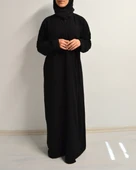 Kruvaze Yandan Bağlamalı Namaz Elbisesi – %100 Viskon- Rahat Kalıp thumbnail 3