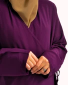 Kruvaze Yandan Bağlamalı Namaz Elbisesi – %100 Viskon- Rahat Kalıp thumbnail 6