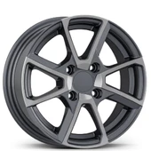 FD-14040 6.0X14 4X100 ET35 67.1 Gun Metal Diamond Jant - 1
