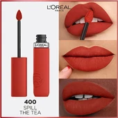 Loreal Paris Inifaillible Matte Resistance Likit Mat Ruj 400 Spill The Tea - 2