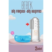 ModaCar Bebek Diş Fırçası Diş Kaşıyıcı Silikon Kutulu 2 li SET - 1