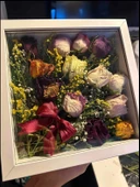 Anı Çerçevesi Söz Nişan Çiçeği Kutu Tasarımı 25cm-25cm - 1