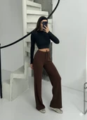 Fitilli şardonlu pantolon kahve - 3