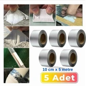 5 li Su Geçirmez Çatlak Bandı 10cm 5m Yüksek Sıcaklık Dayanıklı Çatı Boru Duvar Onarım Çamur Bant - 1