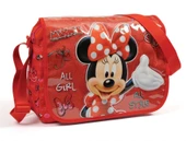 Yaygan Minnie Mouse Kabartmalı Kırmızı Postacı Çantası - 1