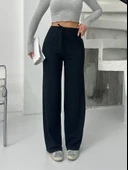 Fitilli şardonlu pantolon siyah - 1
