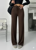 Fitilli şardonlu pantolon kahve - 1