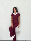 Ottoman kumaş beyaz gömlek yaka takım s4142 - 3