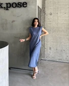 Vatkalı elbise - 3