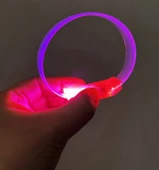 3 Modlu Pilli LED Işıklı Esnek Parti Bilekliği Pembe - 1
