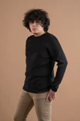 BİSİKLET YAKA LİKRALI MİCROFİLAMENT KUMAŞ SLİMFİT ERKEK SWEATSHİRT - 8