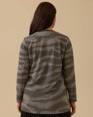 Büyük Beden Boncuk İşlemeli Desenli Bluz Gala-Xi - 2