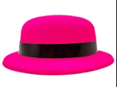 Neon Partisi Pembe Renk Melon Plastik Parti Şapkası thumbnail 2
