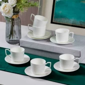 Winterbach Premium Kahve Fincan Takımı 6 Kişilik Sade Beyaz - 1