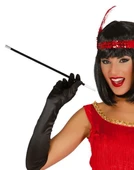 1920'ler 1990'lar Gatsby Kadın Aksesuar Seti – Kırmızı Charleston Saç Bandı ve Sigaralık thumbnail 2