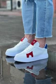 Beyaz Kırmızı Erkek Casual Ayakkabı thumbnail 2