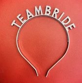 Gümüş Renk Team Bride Taç Plastik – Gelin ve Nedime Tacı thumbnail 1