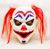 Kızıl Saçlı Joker Palyaço Maskesi thumbnail 2