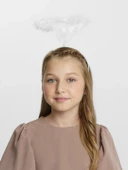 Beyaz Otrişli Tüylü Esnek Yapı Melek Haresi Melek Tacı thumbnail 3