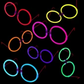 Glow Parti Gözlüğü Glow Partisi Yuvarlak Şekilli Fosforlu Gözlük 6 Adet - 3
