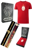 Galatasaray Orijinal Lisanslı 5 Yıldızlı Arma Kırmızı T-shirt Lazer Ahşap Kutulu thumbnail 1