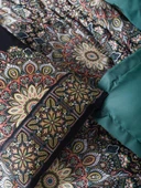 Çift Kişilik Saten Nev Takımı Ornate Petrol - 2
