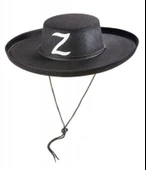 Z Logolu Yetişkin Boy Bağcıklı Zorro Şapkası - 2
