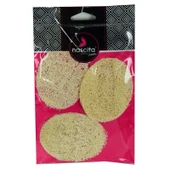 Doğal Kabak Lifli Peeling Oval Yüz Pedi Kese 3 Adet 9x7 Cm - 1