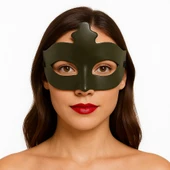 Haki Yeşil Renk Masquerade Kostüm Partisi Venedik B Maskesi thumbnail 1