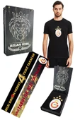 Galatasaray Orijinal Lisanslı 5 Yıldızlı Arma Siyah T-shirt Lazer Ahşap Kutulu thumbnail 1