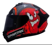 AXXIS DRAKEN GARGLEN MAT SİYAH-KIRMIZI FULLFACE KASK (SİYAH+ŞEFFAF CAMLI) thumbnail 2