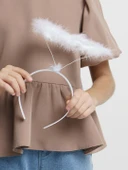 Beyaz Otrişli Tüylü Esnek Yapı Melek Haresi Melek Tacı thumbnail 2