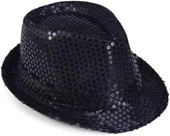 Çocuk Boy Siyah Payetli Şapka Gösteri Şapkası Michael Jackson Şapkası 54 No thumbnail 1