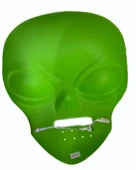 Ghoulish Productions Green Alien Mask 45x30 cm ( UZAYLI ) - 2