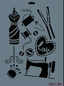 Rich New Seri N-324 Stencil 35x25 cm - 1