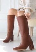 Roksa Taba Cilt Topuklu Çizme thumbnail 1