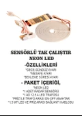 NEON LED MUTFAK DOLABI 360 DERECE HAREKET ALGILAMA SENSÖRLÜ GECE-GÜNDÜZ AYARLI NEON LED 1 MT  BEYAZ - 2