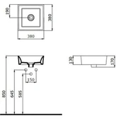 Vessel Tezgah Üstü Lavabo 38X38 cm Yasemin 1173-007-0125 - 2