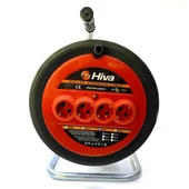 Hiva 4lü Elektrik Seyyar Makaralı Uzatma Kablo 3x1.5mm 20m - 1